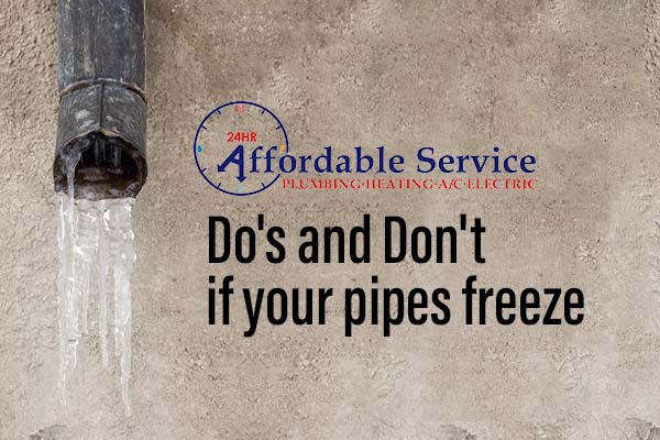 Do’s & Don’ts If My Pipes Freeze